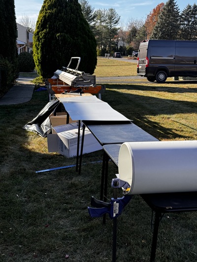 Handyman bending aluminum in Bethlehem,PA